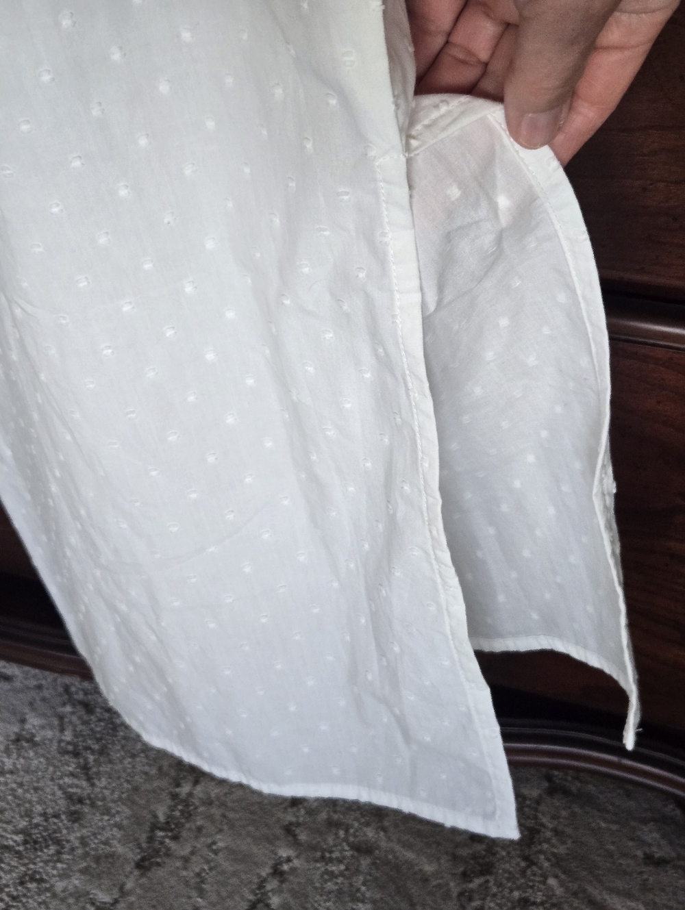 Colsie, NWT, White Swiss Dot Casual Pants, Sz. L - Picture 8 of 8